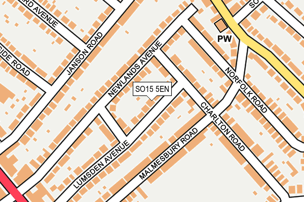 SO15 5EN map - OS OpenMap – Local (Ordnance Survey)