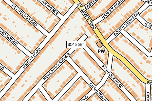 SO15 5ET map - OS OpenMap – Local (Ordnance Survey)