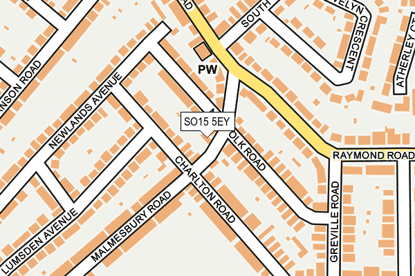 SO15 5EY map - OS OpenMap – Local (Ordnance Survey)