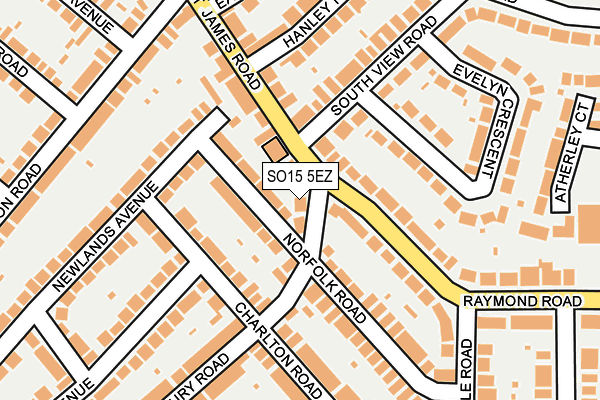 SO15 5EZ map - OS OpenMap – Local (Ordnance Survey)