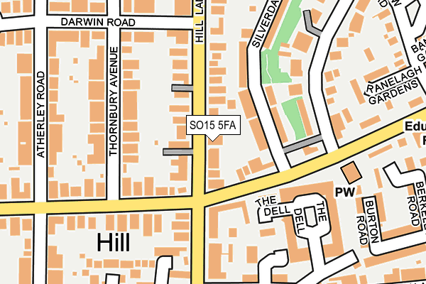 SO15 5FA map - OS OpenMap – Local (Ordnance Survey)