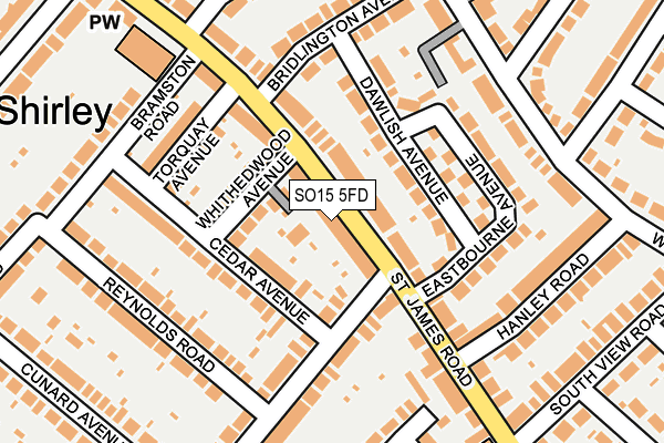 SO15 5FD map - OS OpenMap – Local (Ordnance Survey)