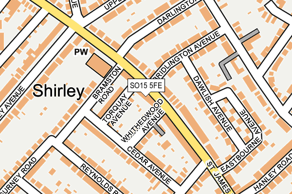 SO15 5FE map - OS OpenMap – Local (Ordnance Survey)