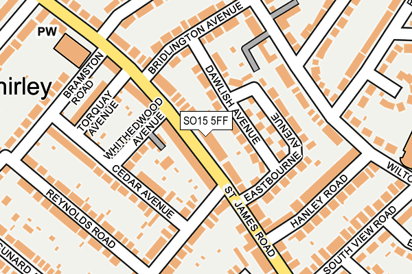 SO15 5FF map - OS OpenMap – Local (Ordnance Survey)