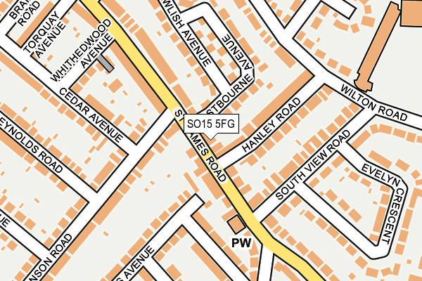 SO15 5FG map - OS OpenMap – Local (Ordnance Survey)