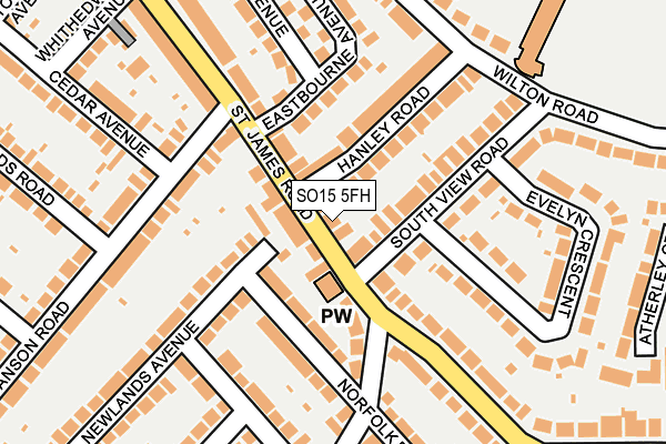 SO15 5FH map - OS OpenMap – Local (Ordnance Survey)