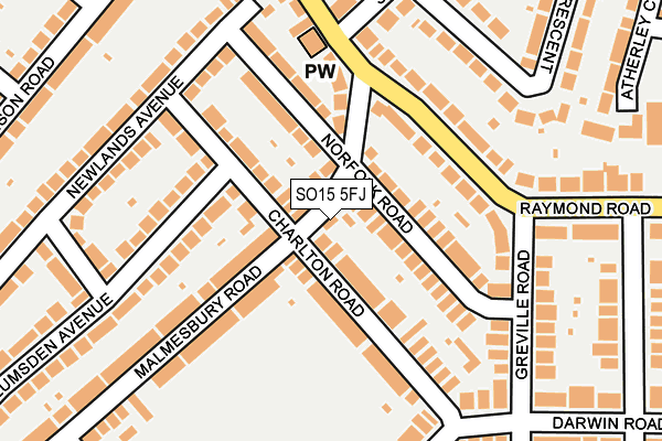 SO15 5FJ map - OS OpenMap – Local (Ordnance Survey)