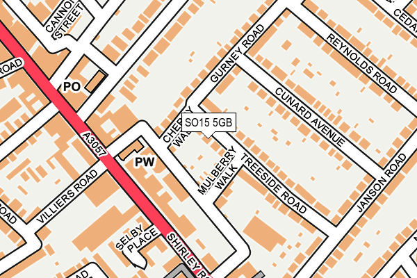 SO15 5GB map - OS OpenMap – Local (Ordnance Survey)