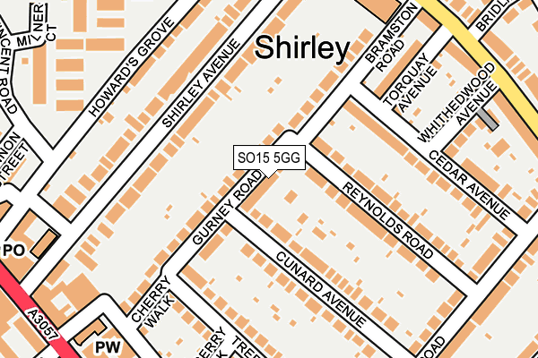 SO15 5GG map - OS OpenMap – Local (Ordnance Survey)