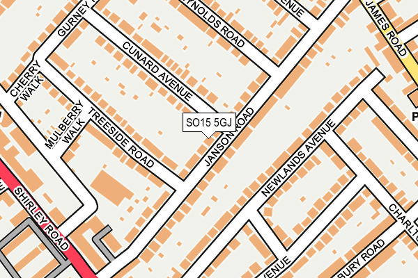 SO15 5GJ map - OS OpenMap – Local (Ordnance Survey)