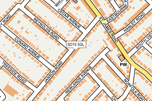 SO15 5GL map - OS OpenMap – Local (Ordnance Survey)