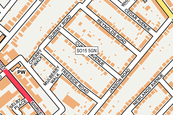 SO15 5GN map - OS OpenMap – Local (Ordnance Survey)