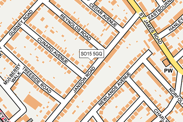 SO15 5GQ map - OS OpenMap – Local (Ordnance Survey)