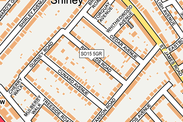 SO15 5GR map - OS OpenMap – Local (Ordnance Survey)