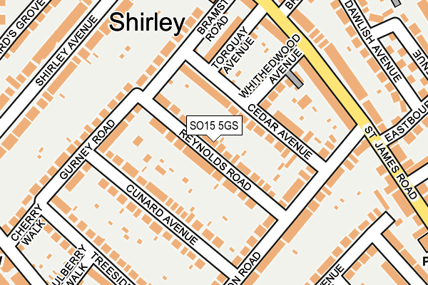 SO15 5GS map - OS OpenMap – Local (Ordnance Survey)