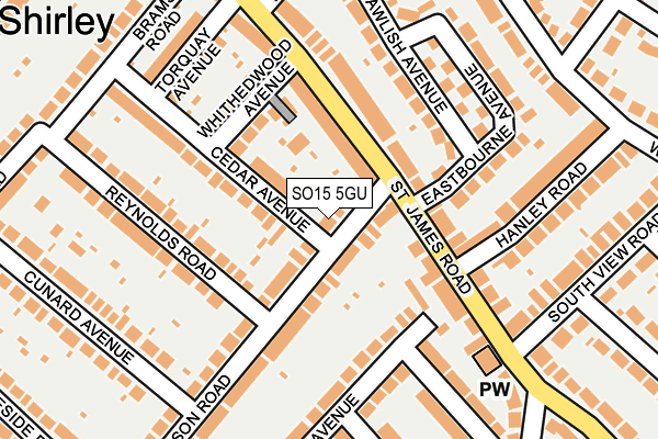 SO15 5GU map - OS OpenMap – Local (Ordnance Survey)