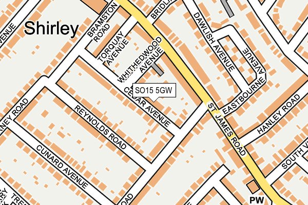 SO15 5GW map - OS OpenMap – Local (Ordnance Survey)