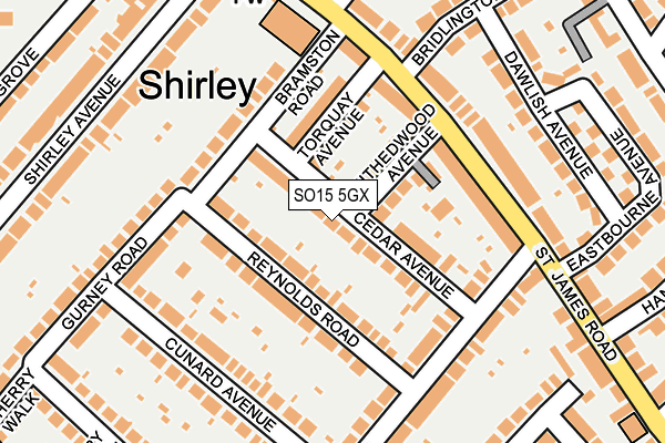 SO15 5GX map - OS OpenMap – Local (Ordnance Survey)