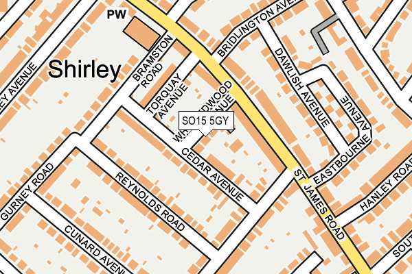 SO15 5GY map - OS OpenMap – Local (Ordnance Survey)