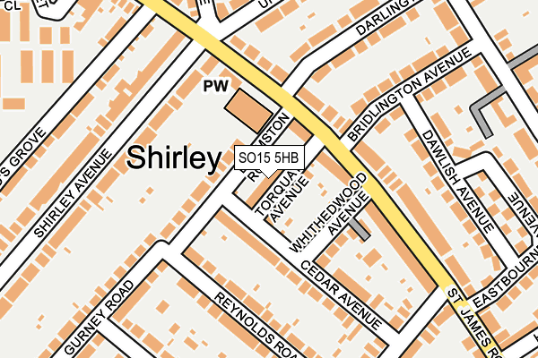 SO15 5HB map - OS OpenMap – Local (Ordnance Survey)