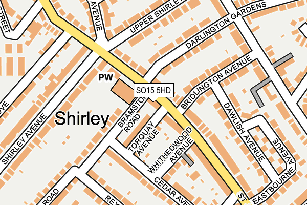 SO15 5HD map - OS OpenMap – Local (Ordnance Survey)