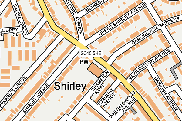 SO15 5HE map - OS OpenMap – Local (Ordnance Survey)