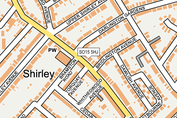 SO15 5HJ map - OS OpenMap – Local (Ordnance Survey)