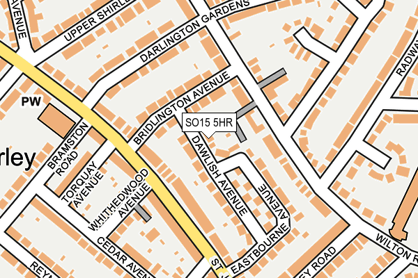 SO15 5HR map - OS OpenMap – Local (Ordnance Survey)
