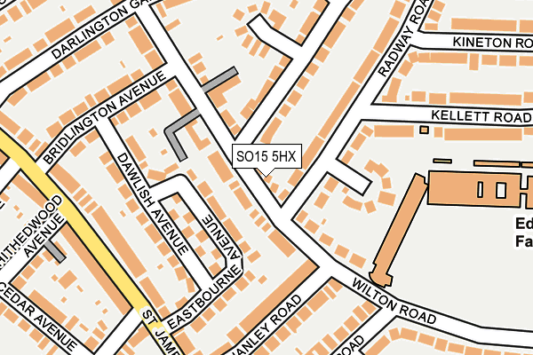 SO15 5HX map - OS OpenMap – Local (Ordnance Survey)