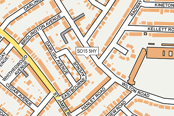 SO15 5HY map - OS OpenMap – Local (Ordnance Survey)