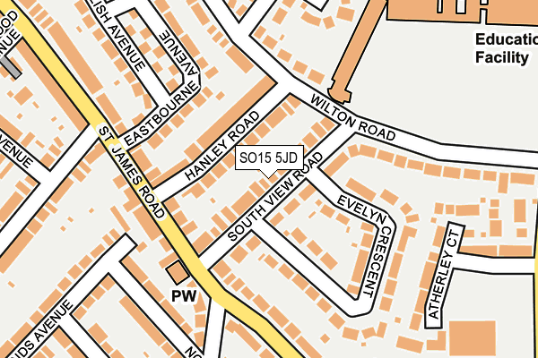 SO15 5JD map - OS OpenMap – Local (Ordnance Survey)