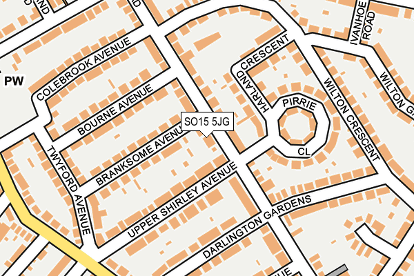 SO15 5JG map - OS OpenMap – Local (Ordnance Survey)