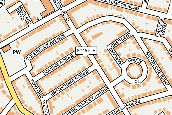 SO15 5JH map - OS OpenMap – Local (Ordnance Survey)
