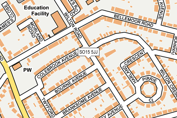 SO15 5JJ map - OS OpenMap – Local (Ordnance Survey)