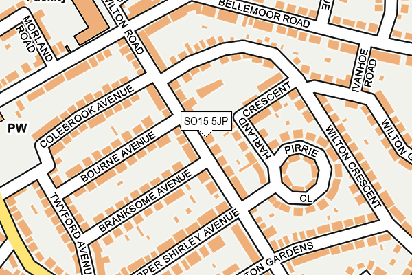 SO15 5JP map - OS OpenMap – Local (Ordnance Survey)