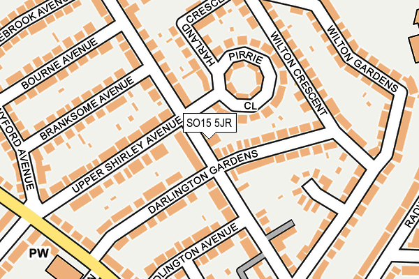 SO15 5JR map - OS OpenMap – Local (Ordnance Survey)