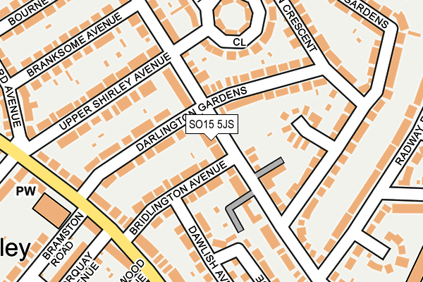 SO15 5JS map - OS OpenMap – Local (Ordnance Survey)