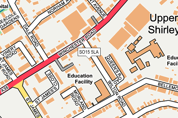 SO15 5LA map - OS OpenMap – Local (Ordnance Survey)
