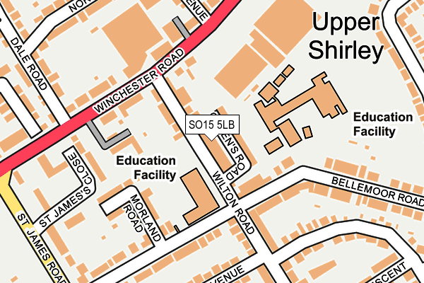 SO15 5LB map - OS OpenMap – Local (Ordnance Survey)