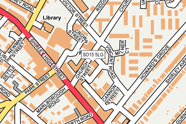 SO15 5LG map - OS OpenMap – Local (Ordnance Survey)