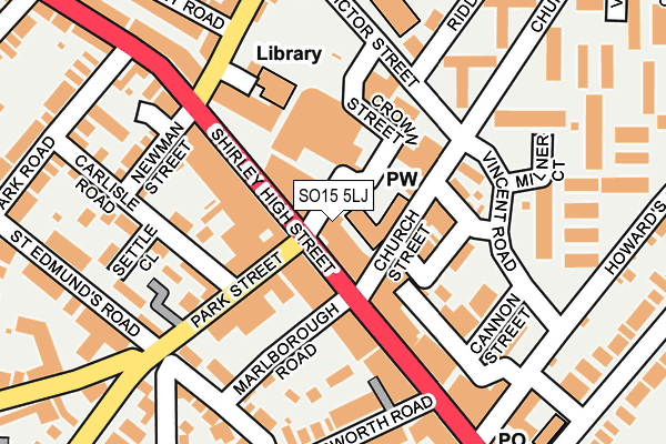 SO15 5LJ map - OS OpenMap – Local (Ordnance Survey)