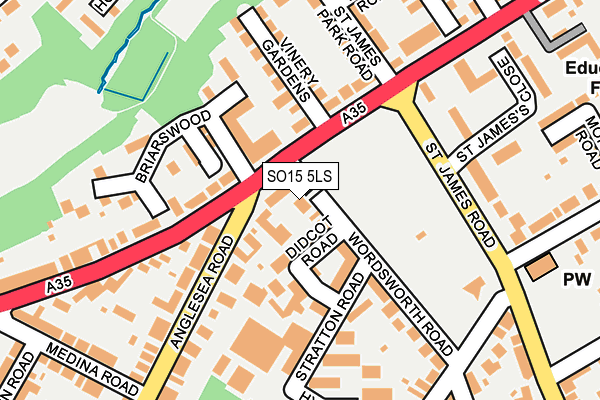 SO15 5LS map - OS OpenMap – Local (Ordnance Survey)