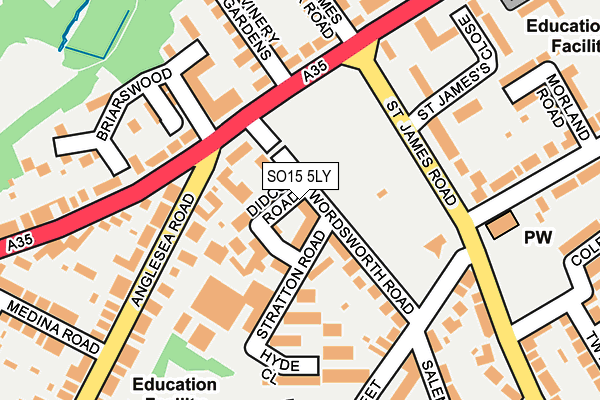 SO15 5LY map - OS OpenMap – Local (Ordnance Survey)