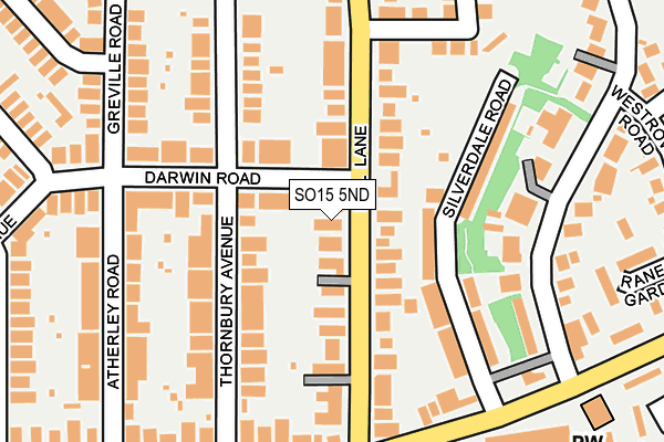 SO15 5ND map - OS OpenMap – Local (Ordnance Survey)