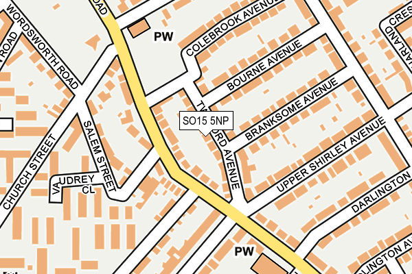 SO15 5NP map - OS OpenMap – Local (Ordnance Survey)
