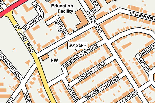 SO15 5NR map - OS OpenMap – Local (Ordnance Survey)