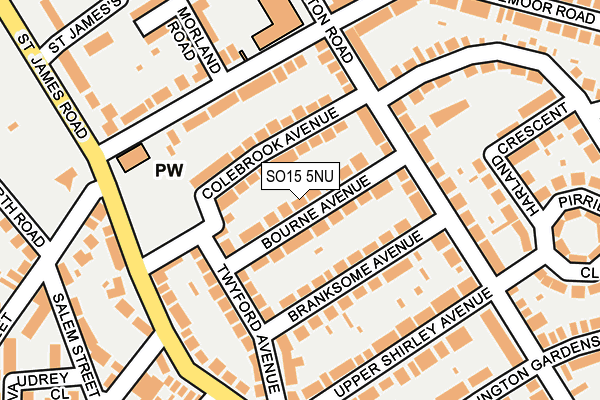 SO15 5NU map - OS OpenMap – Local (Ordnance Survey)