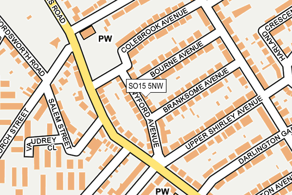 SO15 5NW map - OS OpenMap – Local (Ordnance Survey)