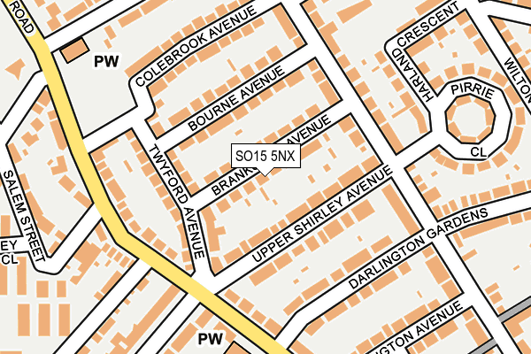 SO15 5NX map - OS OpenMap – Local (Ordnance Survey)