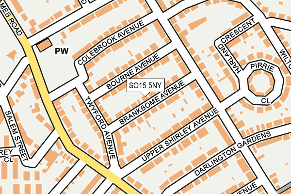 SO15 5NY map - OS OpenMap – Local (Ordnance Survey)